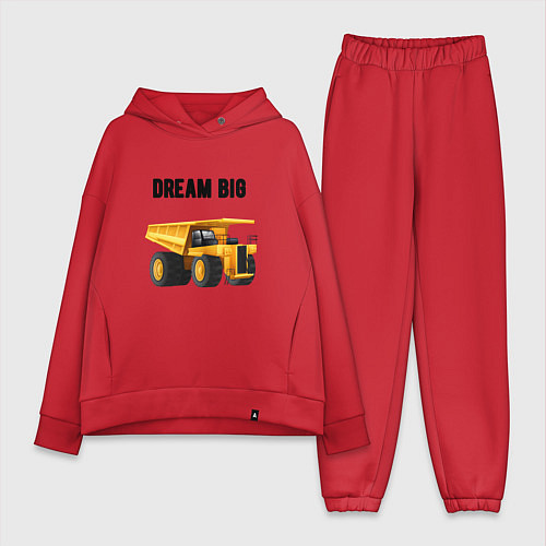 Женский костюм оверсайз Dream big / Красный – фото 1