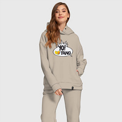 Женский костюм оверсайз Yo Wu-Tang, цвет: миндальный — фото 2