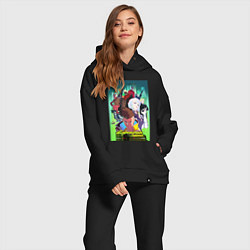 Женский костюм оверсайз Киберпанк все, цвет: черный — фото 2