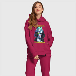 Женский костюм оверсайз Edge runners - rebecca, цвет: маджента — фото 2