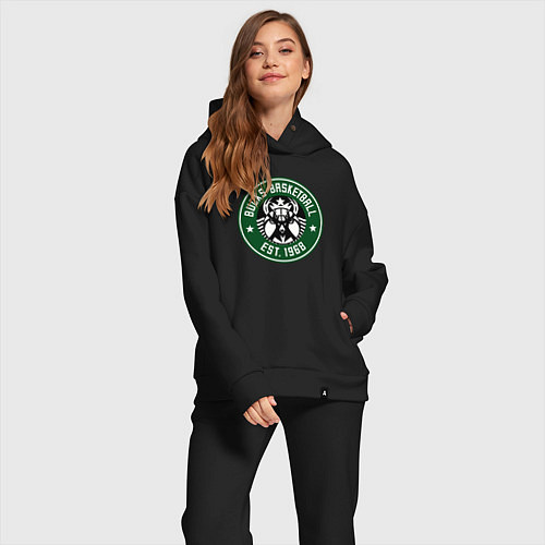 Женский костюм оверсайз Bucks basketball / Черный – фото 2