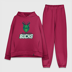 Женский костюм оверсайз Milwaukee Bucks NBA, цвет: маджента