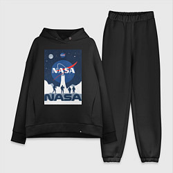 Женский костюм оверсайз NASA открытия, цвет: черный