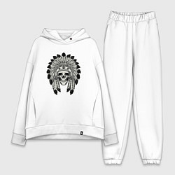Женский костюм оверсайз Skull indian, цвет: белый
