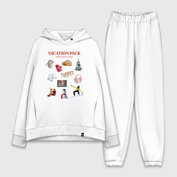 Женский костюм оверсайз Vacation pack, цвет: белый