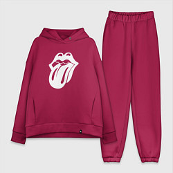 Женский костюм оверсайз Rolling Stones - white logo