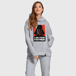 Женский костюм оверсайз Я твой отец дарт вейдер, цвет: меланж — фото 2