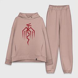 Женский костюм оверсайз Symbol of the City of Chains - Dragon Age, цвет: пыльно-розовый