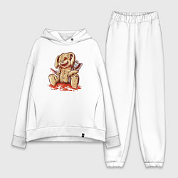 Женский костюм оверсайз Зайчик киллер, цвет: белый