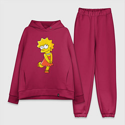 Женский костюм оверсайз Lisa Simpson, цвет: маджента