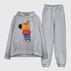 Женский костюм оверсайз Chill guy, цвет: меланж