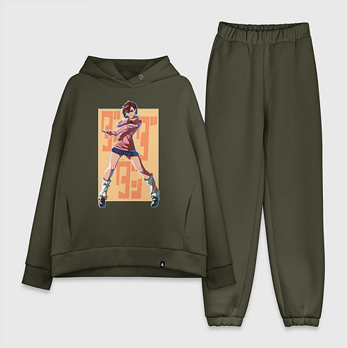 Женский костюм оверсайз Momo Ayase / Хаки – фото 1