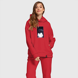 Женский костюм оверсайз Depeche Mode - speak and spell, цвет: красный — фото 2