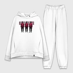 Женский костюм оверсайз Три солдата, цвет: белый