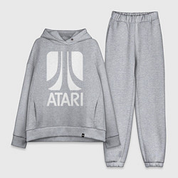 Женский костюм оверсайз Atari logo white, цвет: меланж
