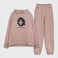 Женский костюм оверсайз Jim Morrison rock legend, цвет: пыльно-розовый