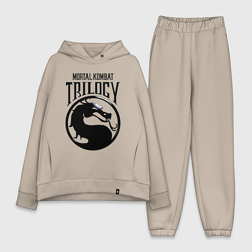 Женский костюм оверсайз Mortal kombat trilogy / Миндальный – фото 1