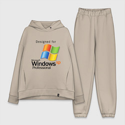 Женский костюм оверсайз Предназначен для windows xp, цвет: миндальный