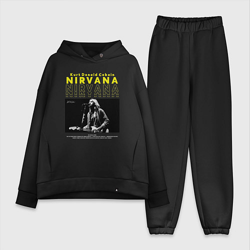 Женский костюм оверсайз Курт Кобейн Nirvana / Черный – фото 1