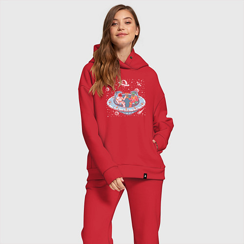 Женский костюм оверсайз Space party / Красный – фото 2