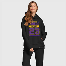 Женский костюм оверсайз Lakers - James 23, цвет: черный — фото 2
