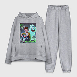 Женский костюм оверсайз Морти и призрак Рика Санчеса - нейроарт фантазия