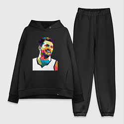 Женский костюм оверсайз Luka smile, цвет: черный