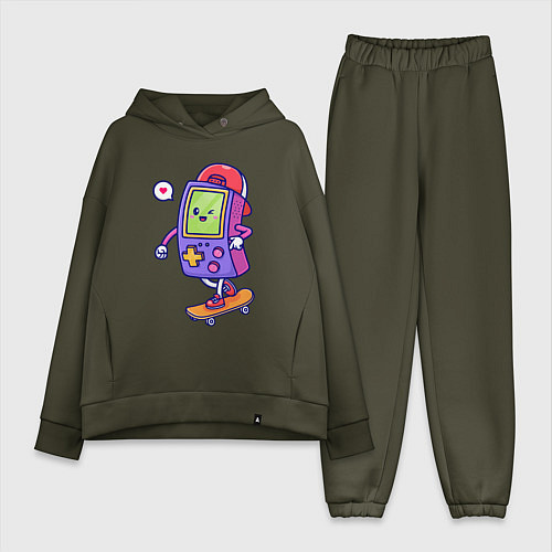 Женский костюм оверсайз Tetris skater / Хаки – фото 1