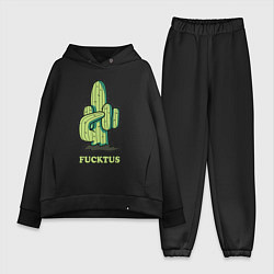 Женский костюм оверсайз Cactus - fucktus, цвет: черный