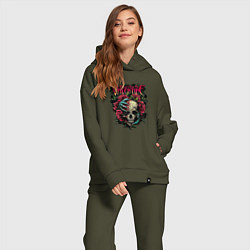 Женский костюм оверсайз Пуля для моего Валентина, цвет: хаки — фото 2