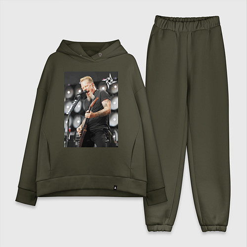 Женский костюм оверсайз James Alan Hatfield - Metallica / Хаки – фото 1