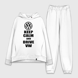 Женский костюм оверсайз Keep Calm & Drive VW, цвет: белый