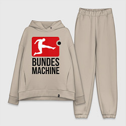 Женский костюм оверсайз Bundes machine football, цвет: миндальный