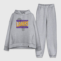 Женский костюм оверсайз Lakers basketball play, цвет: меланж