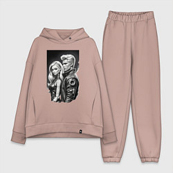 Женский костюм оверсайз Барби и Кен - киберпанк эскиз