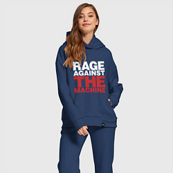 Женский костюм оверсайз Rage against the machine title, цвет: тёмно-синий — фото 2
