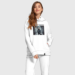 Женский костюм оверсайз Бобер в костюме, цвет: белый — фото 2