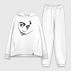 Женский костюм оверсайз Известный силуэт Сальвадора Дали, цвет: белый