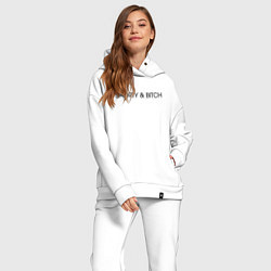 Женский костюм оверсайз Sporty and bitch, цвет: белый — фото 2