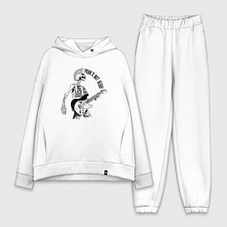 Женский костюм оверсайз Skeleton guitarist - punks not dead motto