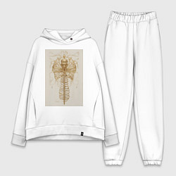 Женский костюм оверсайз Скелет насекомого, цвет: белый