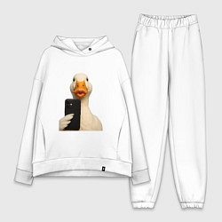 Женский костюм оверсайз Дакфейс, цвет: белый