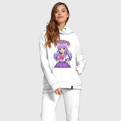 Женский костюм оверсайз Билли Айлиш аниме стиль, цвет: белый — фото 2