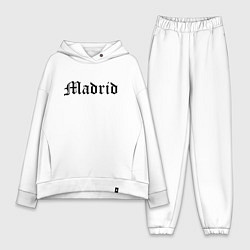 Женский костюм оверсайз Madrid is the capital of Spain, цвет: белый