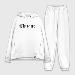 Женский костюм оверсайз Chicago Illinois - USA, цвет: белый