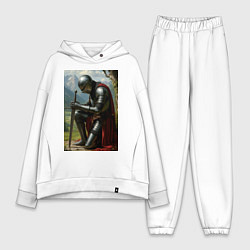 Женский костюм оверсайз Молитва рыцаря, цвет: белый