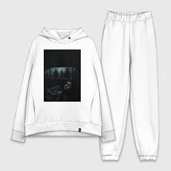 Женский костюм оверсайз Девушка прячется в машине ужасы триллер, цвет: белый