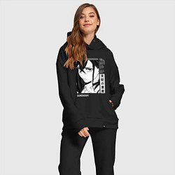 Женский костюм оверсайз Момо Аясе - Дандадан, цвет: черный — фото 2