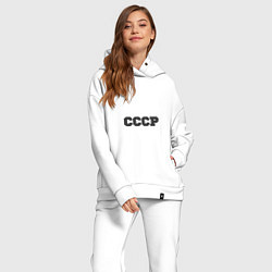 Женский костюм оверсайз Родом из СССР крупно, цвет: белый — фото 2