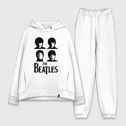 Женский костюм оверсайз Beatles исполнители, цвет: белый